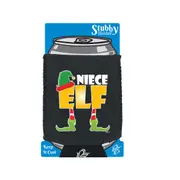 Elf Niece - Funny Novelty Stubby Holder With Base
