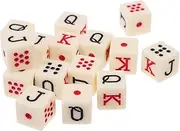 BCOATH 15pcs Dice Game Poker Dice Set Acrylic Dice Liars Dice Props for Birthday Party Games