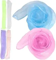 [SAFIGLE] Kids Silk Chiffon Scarves Set of 6 Dance Head Wraps for Toddlers for Preschool Performances