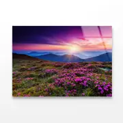 Purple Flowers Print 100% Australian Made 90 x 60cm (Acrylic)