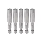 5pcs 5/16" Hex Screwdriver Bit 1/4" Hex Shank 2" Length Magnetic Power Drill Bit