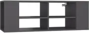 Wall-Mounted TV Cabinet Grey 102x35x35 cm - Engineered Wood TV Unit for Living Room, Space-Saving Modern Design with Sturdy Storage Shelf