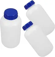Cabilock 3Pcs Bottles Empty Liquid Storage with Cap Sample Bottles for Chemical Reagents Laboratories Industry and More for Easy Dispensing