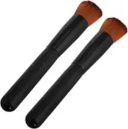 [OHPHCALL] Flat Foundation Brush Set 2pcs Concealer Brush and for Contour Professional Makeup Tools Soft Bristles Stylish Design