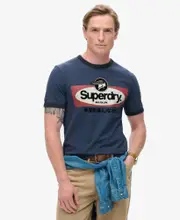 Core Logo Ringer Workwear Graphic Tee | Richest Navy