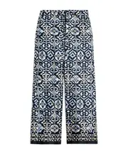 Pattern printed casual pants IT44 ultramarine blue