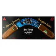 Aboriginal Art Handpainted Carded Returning Boomerang - 35cm (14") - Contemporar