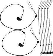 TEHAUX 10pcs Signature Pen Elastic Cord Belts Lanyard Lost Pen Cords Stretch ...