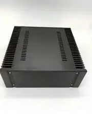 Black Aluminum Class A Amplifier DIY Chassis Both Sides Heatsink Power AMP Case