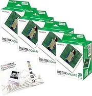 Instax Fujifilm SQUARE Film Bundle Pack (80 Shots) + FREE Wall Album