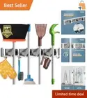 Mop Broom Holder Wall Mount Metal Pantry Organization and Storage Garden Kitc...