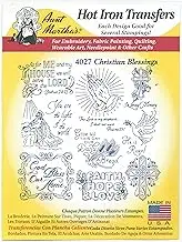 Aunt Martha's Christian Blessings Hot Iron Embroidery Transfer