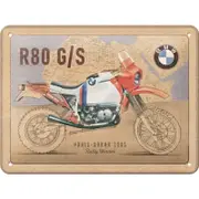 Nostalgic-Art 15x20cm Metal Sign BMW R80 G/S Paris Dakar