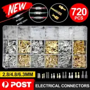 720Pcs Electrical Connectors Crimp Wire Terminal Kit Lugs Spade Automotive Tools