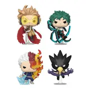 My Hero Academia - Hawks, Midoriya, Todoroki, Tokoyami US Exclusive Flocked Pop!, 4 Pack - 4 Inch