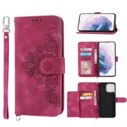 MCC For Samsung Galaxy S21+ Plus 5G Wallet Case Cover Extra Card Slots w/ Strap G996 [Red]