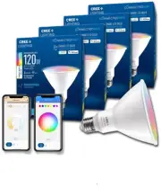 Connected Max Smart Led Bulb Par38 Outdoor Flood Tunable White + Color Changi...