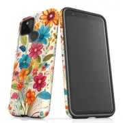 For Google Pixel 5 Tough Protective Cover, Floral Symphony