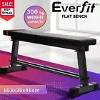 Everfit Flat Weight Bench Home Gym Strength Training Steel Frame 300KG Capacity