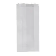 500x1SO White Satchel Paper Bag 185mm x 100mm Sample Portion Control Snack
