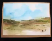 landscape art greeting card watercolor set