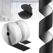25 Meter Self Adhesive HOOK and-LOOP Fastener Tape Sticky Back Black Fastening