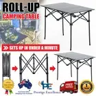 Roll Up Camping Table Aluminium Portable Lightweight Folding Outdoor Picnic BBQ