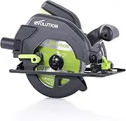 Evolution Power Tools F165CCSL Circular Saw Multi-Material Cutting, Cuts Wood, Metal, Plastic & More, Parallel Edge Guide Included, 45˚ Bevel Capacity, 1200W, 165mm TCT Blade Included (230V)