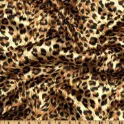 75ft Cheetah Leopard Satin Aisle Runner Animal Silky Charmeuse Printed Fabric