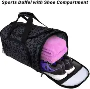 Duffel Bag for Women Men Leopard Grain Gym Bag Lightweight Weeken Sports Travel