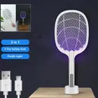 Mosquito Swatter Electric Fly Insect Killer Bug Zapper Racket USB Rechargeable
