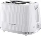 Eden 2 Slice Toaster, RHT2737WHT, Textured Design, High Lift, 6 Browning Sett...