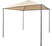 Gazebo Pavilion Tent Canopy 3x3 m Steel Beige Lawn Structure