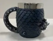 Medieval Blue Dragon Egg Mug (Stainless Steel)