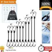 2'' 4'' 6'' 8'' Mini Short Bungee Cords Assorted Sizes with 6mm Diameter & 2....