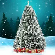 Christmas Tree 2.4M 8FT Xmas Decorations Snow Home Decor 1500 Tips