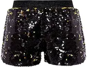 [A ARFAR] Women Sequin Shorts Summer Sparkly Flip Glitter Short Pants Ladies Shiny Party Birthday Halloween Clothes