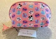DISNEY VERA BRADLEY in MINNIE MOUSE GARDEN Dots Clamshell COSMETICS BAG
