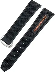 [BANDKIT] For Omega Moonwatch Speedmaster Seamaster 300 Planet Ocean AT150 Soft Watch Strap 18mm 19mm 21mm 22mm Rubber Silicone Watchbands 20mm