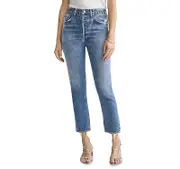 Agolde Riley High Rise Cropped Straight Jeans in Frequency