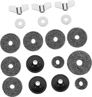 Alasum Drum Set Felt Pad Set 18 Pieces Cymbals Accessories Hi Hat Cup Clutch Felt Pad