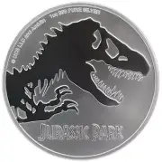 2020 1 Oz Silver $2 Niue Jurassic Park Coin - In Coin Capsule