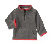 Gymboree Pullover Fleece Half Zip Boys Gray Size 4T-5T NEW