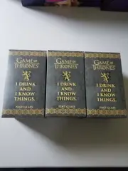 GAME OF THRONES PINT GLASS LOT "I DRINK AND I KNOW THINGS" HBO BNIP SET OF 3
