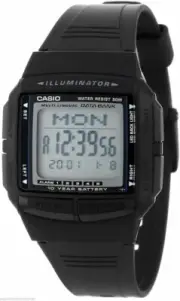 Casio DB36-1AV, 30-Page Telememo Watch, Resin Band, 5 Alarms, 10 Year Battery