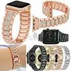 Bling Stainless Steel Watch Band Strap For Apple Watch Series 7 41mm 45mm