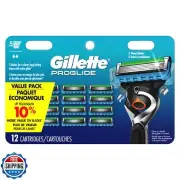 Gillette Fusion5 ProGlide Men's Razor Blade Refills, 12 Count, Mens Blades