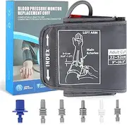 9"-21" Blood Pressure Cuff Arm, Wide-Range Extra Large Replacement Cuff Fits M L XL X-Large Big Arms, 6 Sizes of Connectors Compatible with Omron and Other Brands BP Machines (BP Cuff Included Only)