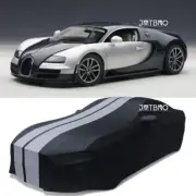 For Bugatti Veyron Full Cover Indoor Stretch Dustproof Custom Black Grey Line US (for: Bugatti)
