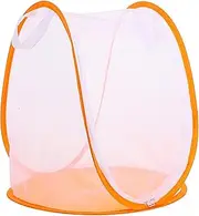 Compact Mesh Animal Feeder Handle - Small Butterfly Cage, Lightweight Growing Habitat House for Raising, Outdoor Yard Science Kit for Breeding Monarchs and Nature Learning